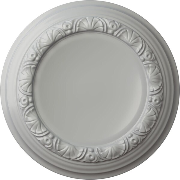 Ekena Millwork Carlsbad Ceiling Medallion (Fits Canopies up to 7 7/8"), Hand-Painted Frost, 12 1/2"OD x 1 1/2"P CM12CAFRF - main